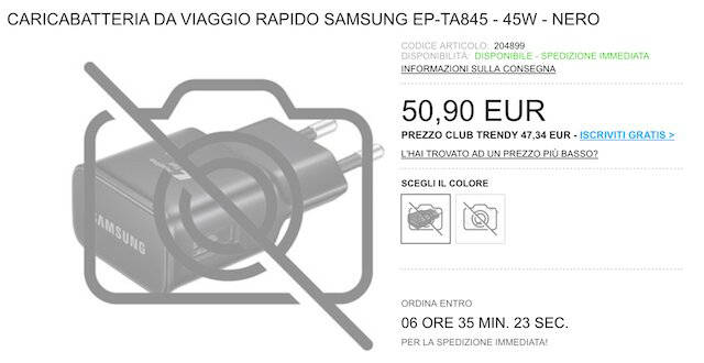 Galaxy Note 10 45W fast charger