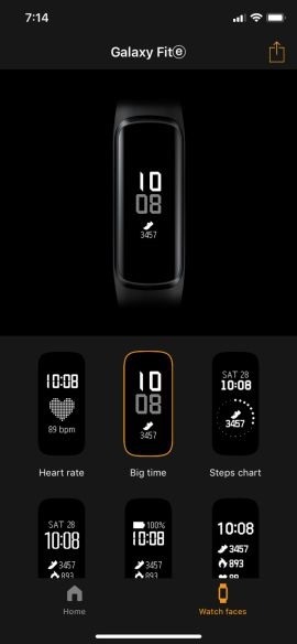 galaxy fit e display