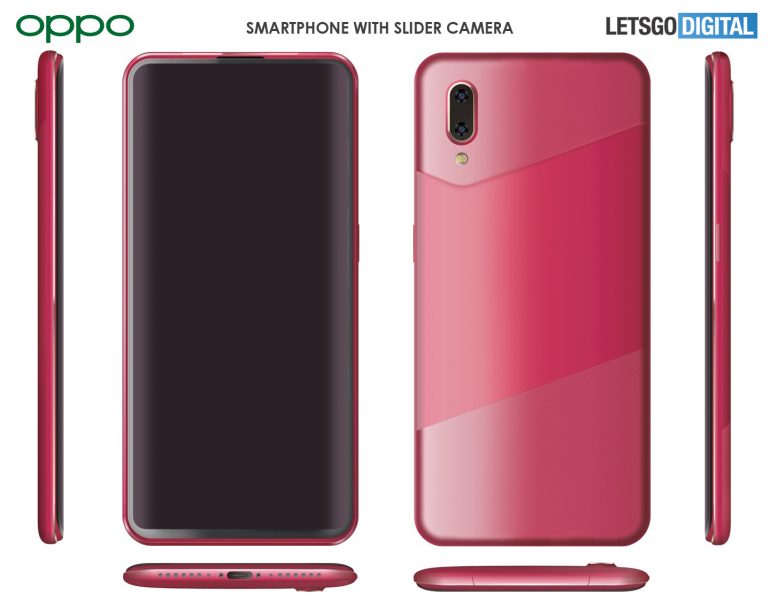 OPPO smartphone with slider design with dual-rear cameras.