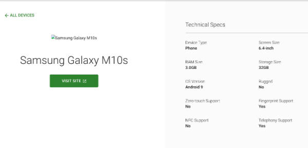 Samsung Galaxy M10s