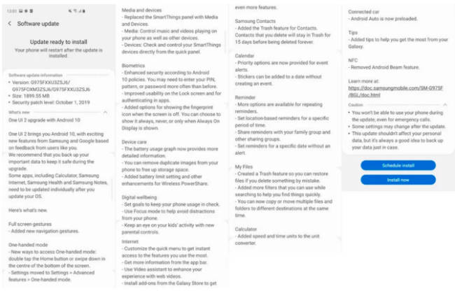 Samsung One UI 2.0