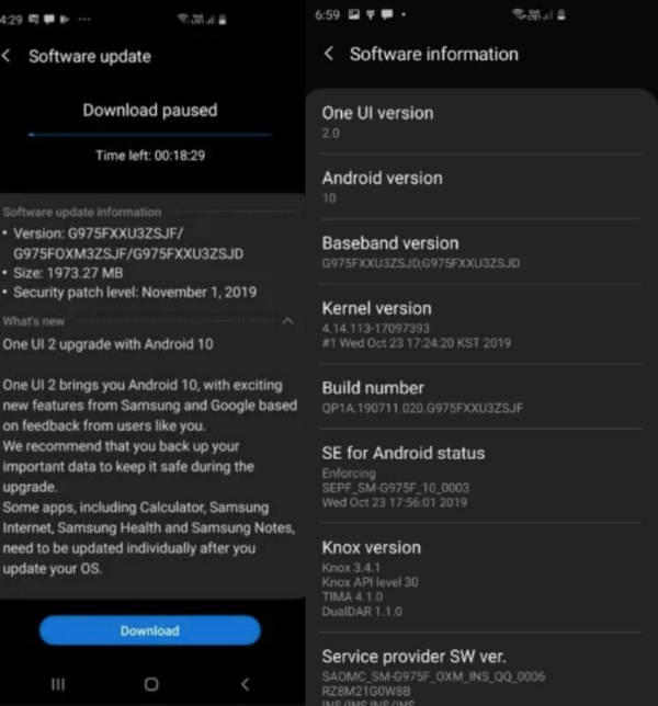 Samsung One UI 2