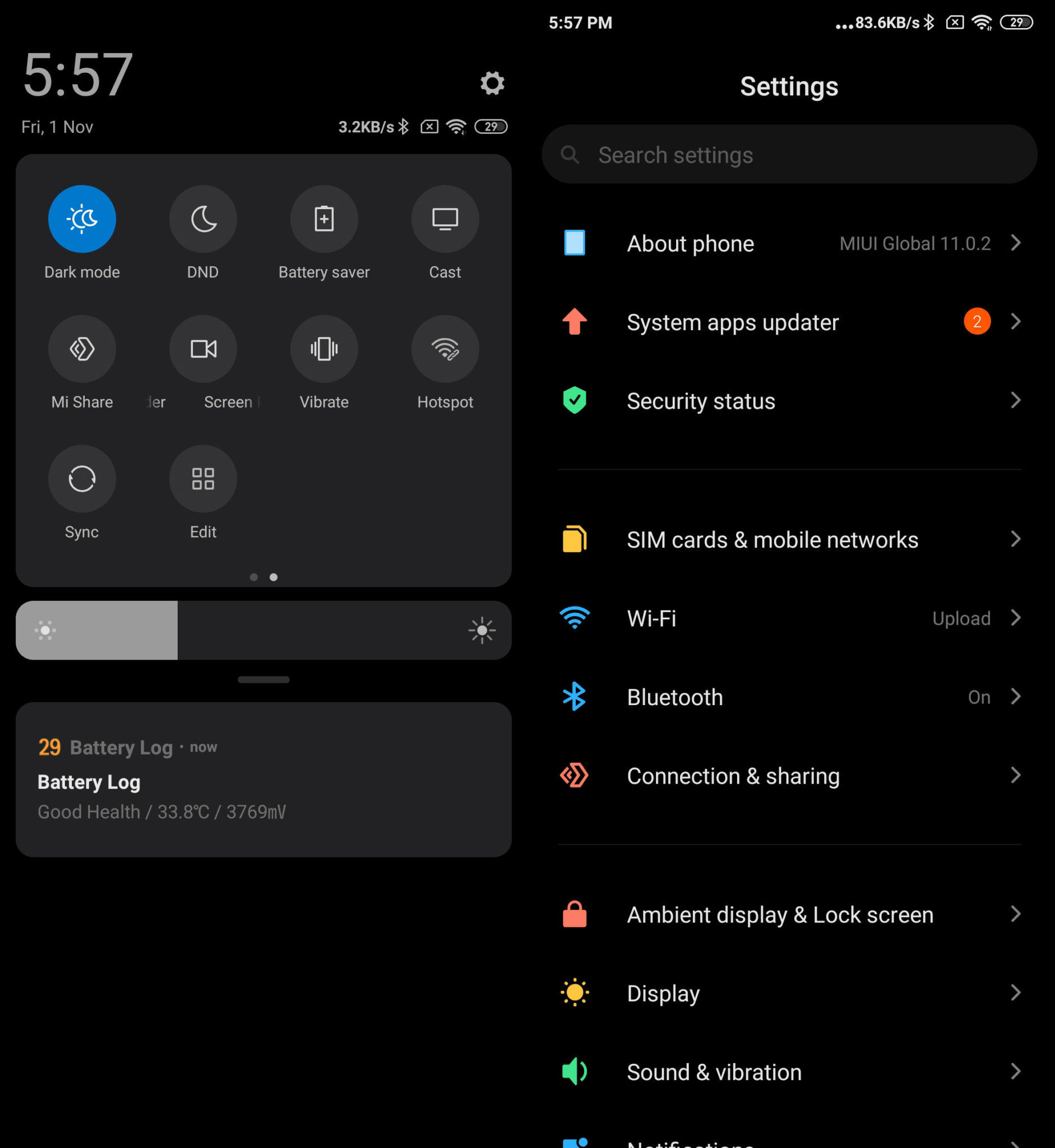 mode apk 11 dark download miui of MIUI features 91mobiles.com   latest Android 11: Top Xiaomiâ€™s skin