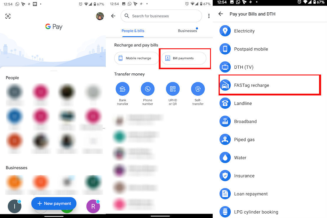 Image result for google pay fastag payment option