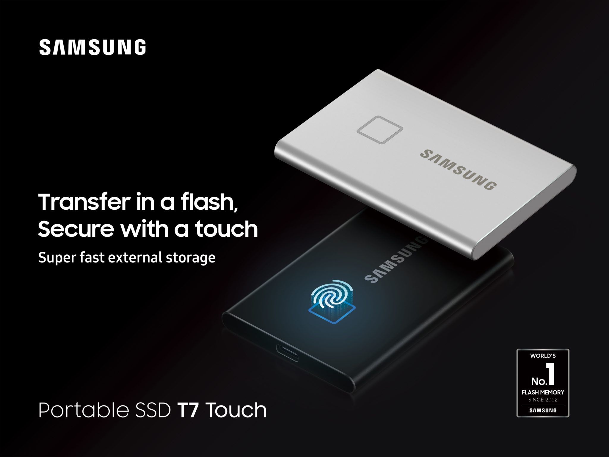 Samsung T7 Touch Portable Ssd With Fingerprint Sensor Launched Price In India Specifications 91mobiles Com