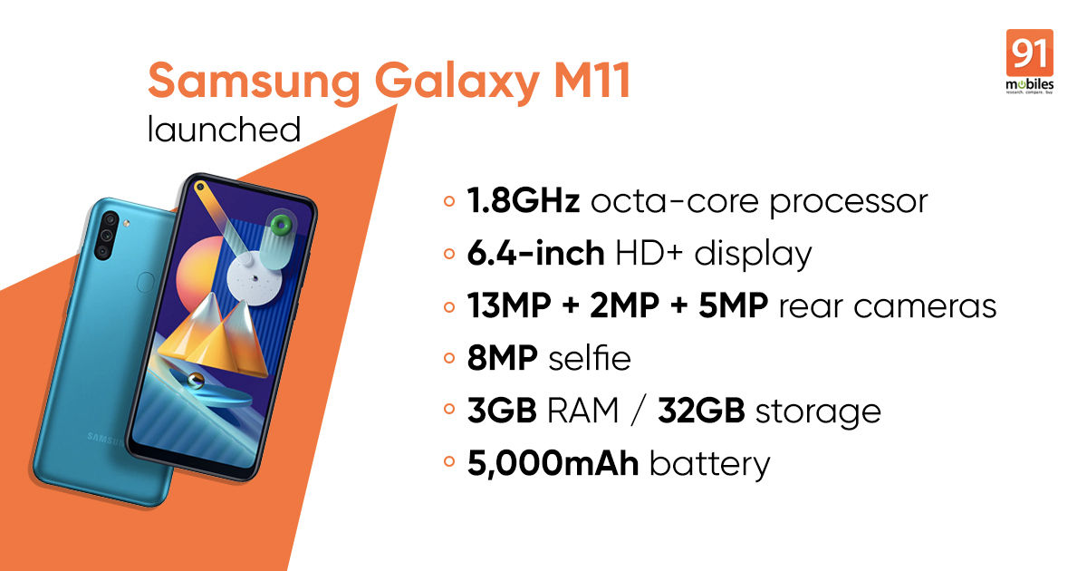 samsung m11 camera details