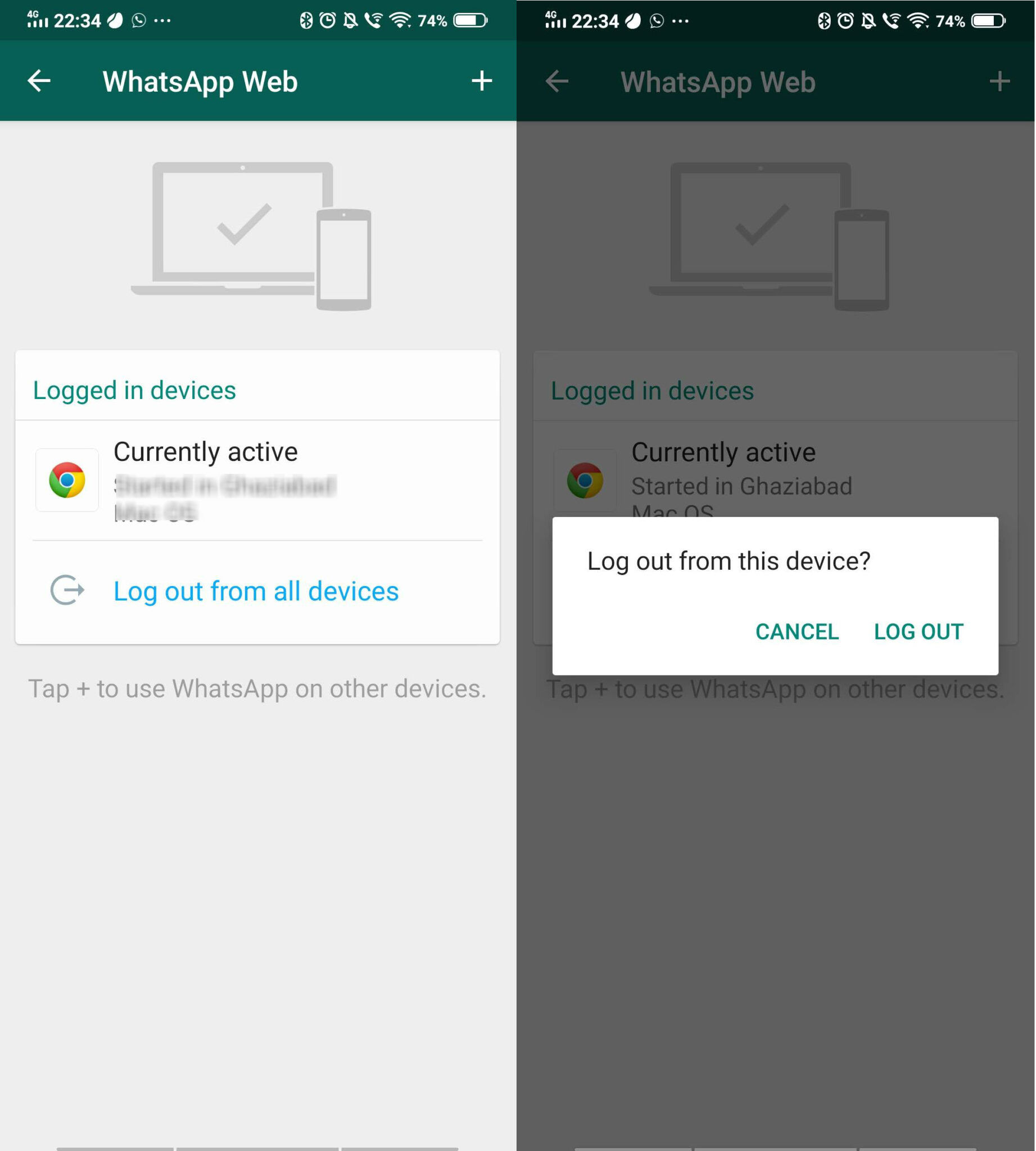 Whatsapp desktop login