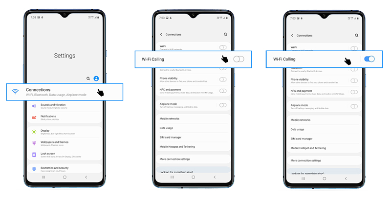 how to enable Wi-Fi calling on Android phones