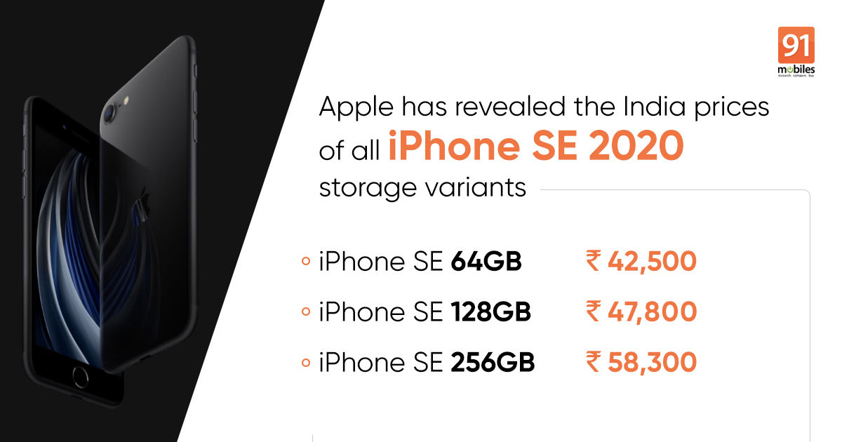 Apple Iphone Se India Prices For All Storage Variants Revealed 91mobiles Com