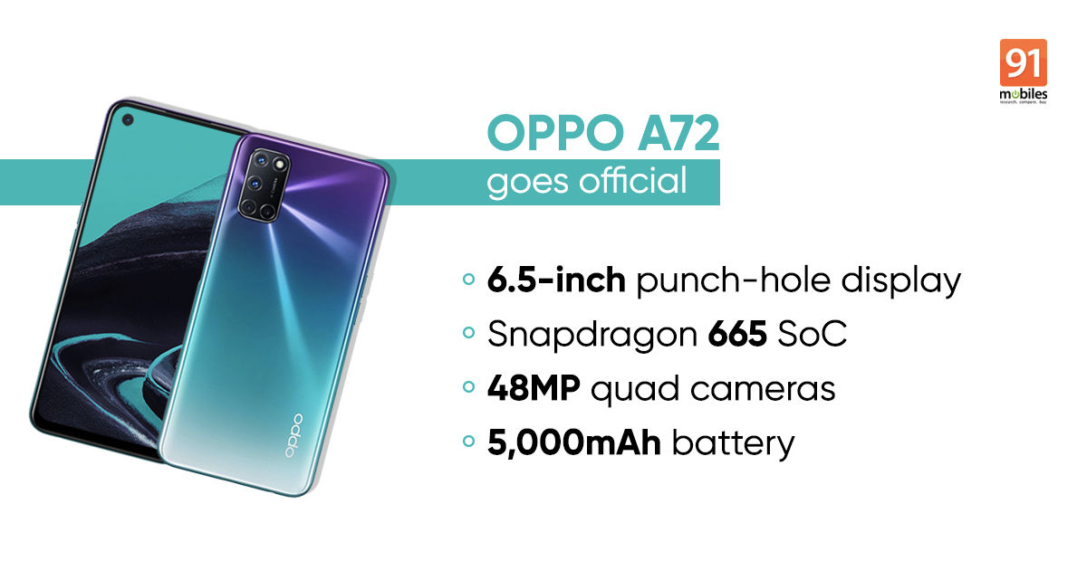 4800萬四攝、打孔屏、5000 mAh 電量：OPPO A92 即將登陸馬來西亞；會是 OPPO A72 的亞洲版？ 2