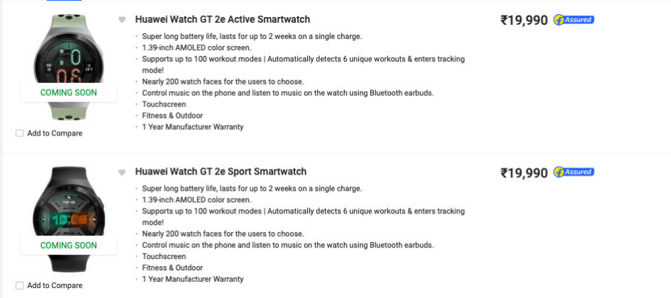 huawei watch gt 2 flipkart