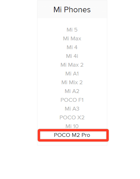POCO M2 Pro listing