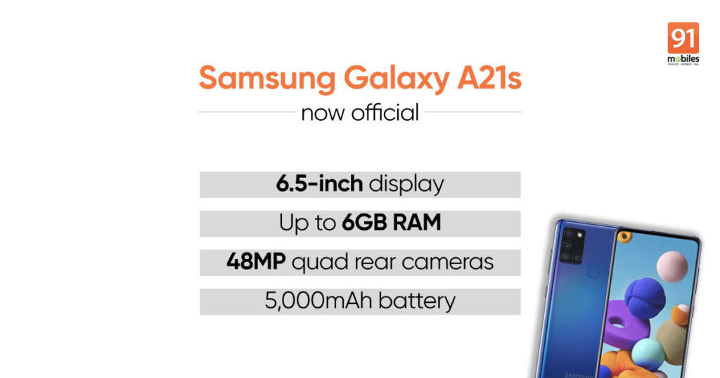 specs on samsung a21