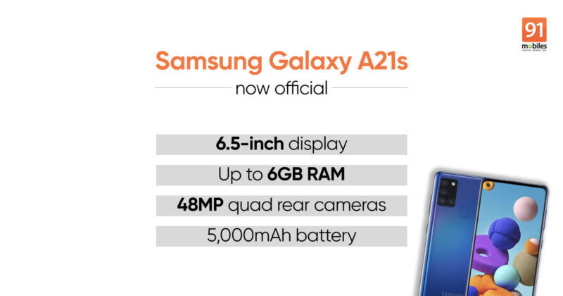 samsung a21s price and specification