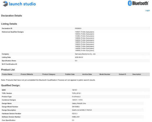 galaxy note 20 camera specs