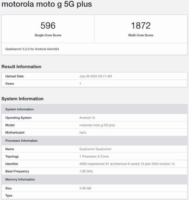 Moto G 5G Plus