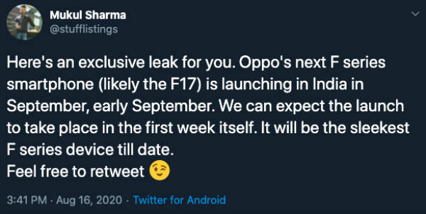OPPO F17