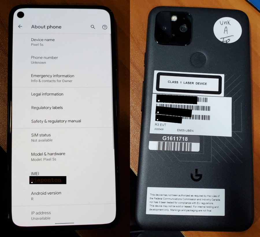Google Pixel 5s