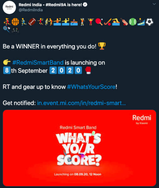 Redmi Band India announcement