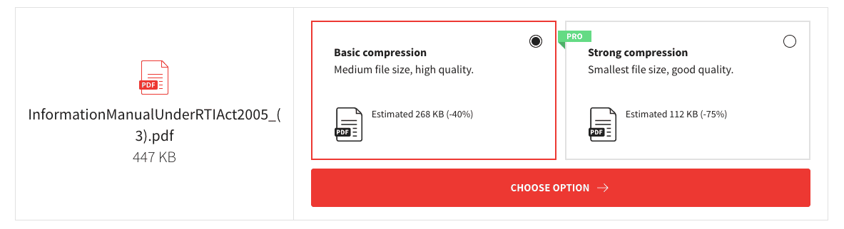 decrease pdf size