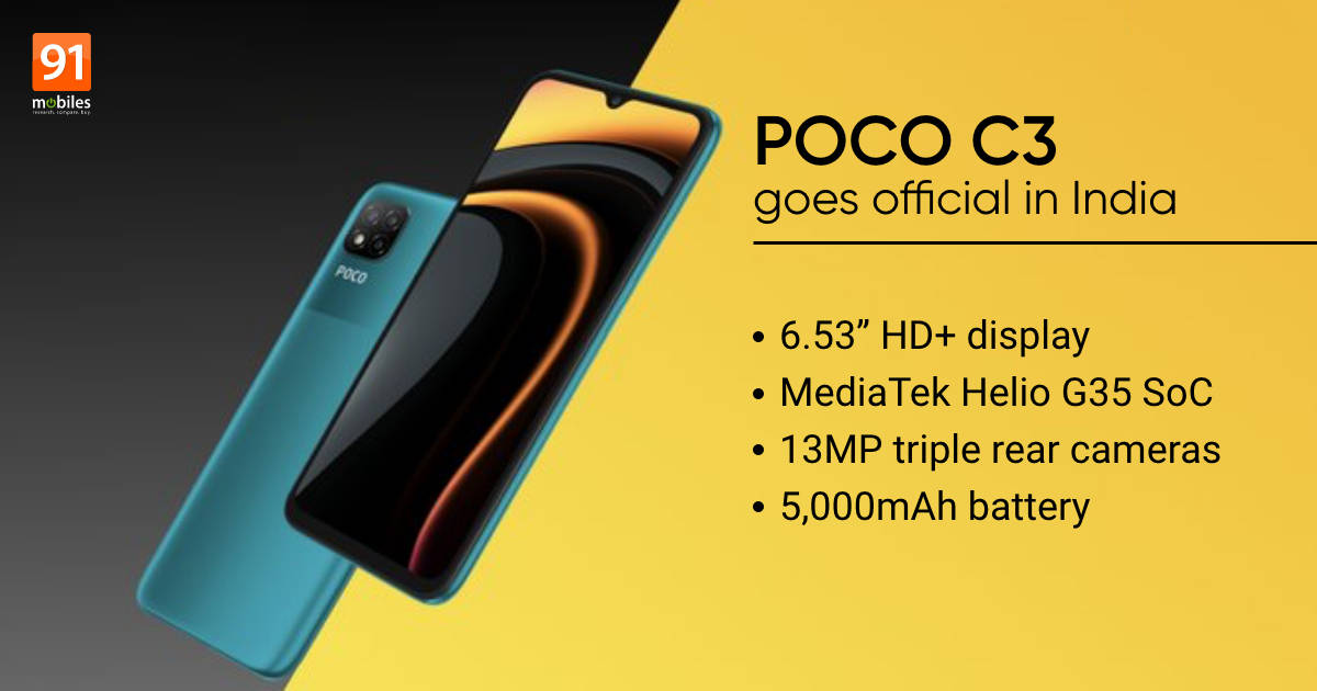 POCO C3 price in India, specs, Flipkart sale date | 91mobiles.com