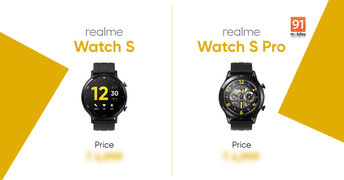 Realme Watch S and Watch S Pro launched in India with 1.39-inch round display and SpO2 monitor