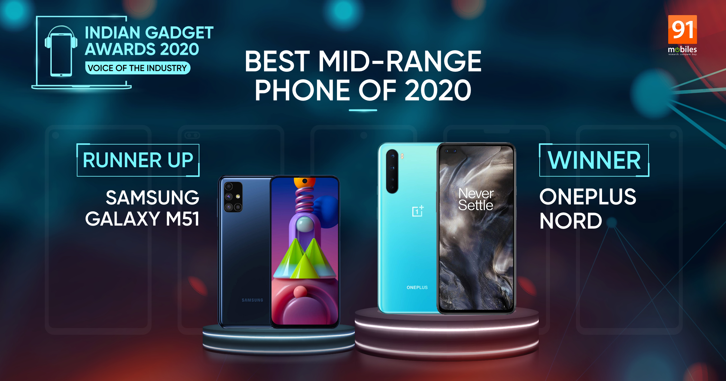 Indian Gadget Awards Will the title of Best Midrange Phone of 2020 go