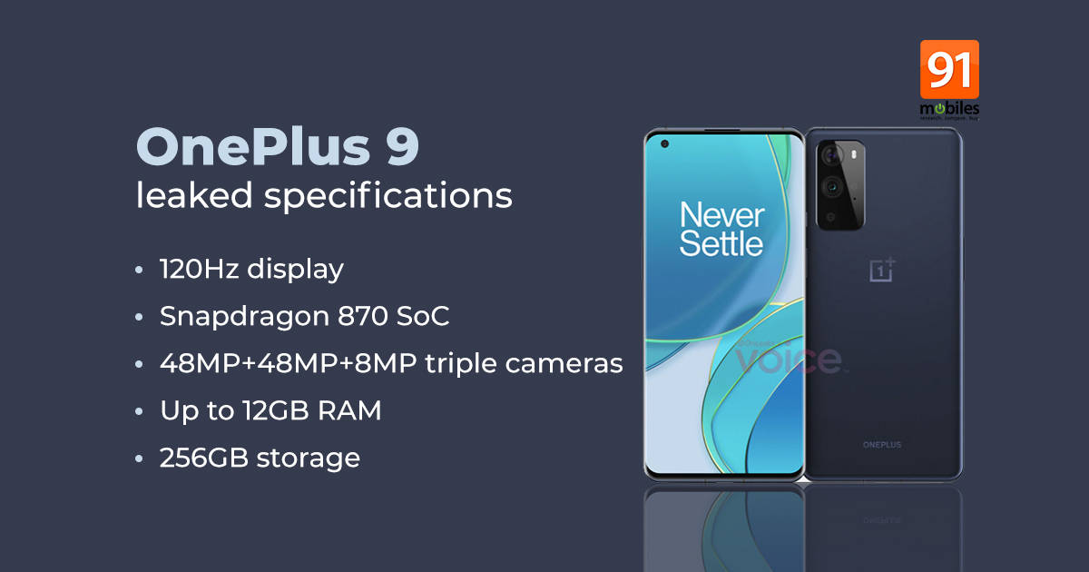 OnePlus 9 Leaked Specifications