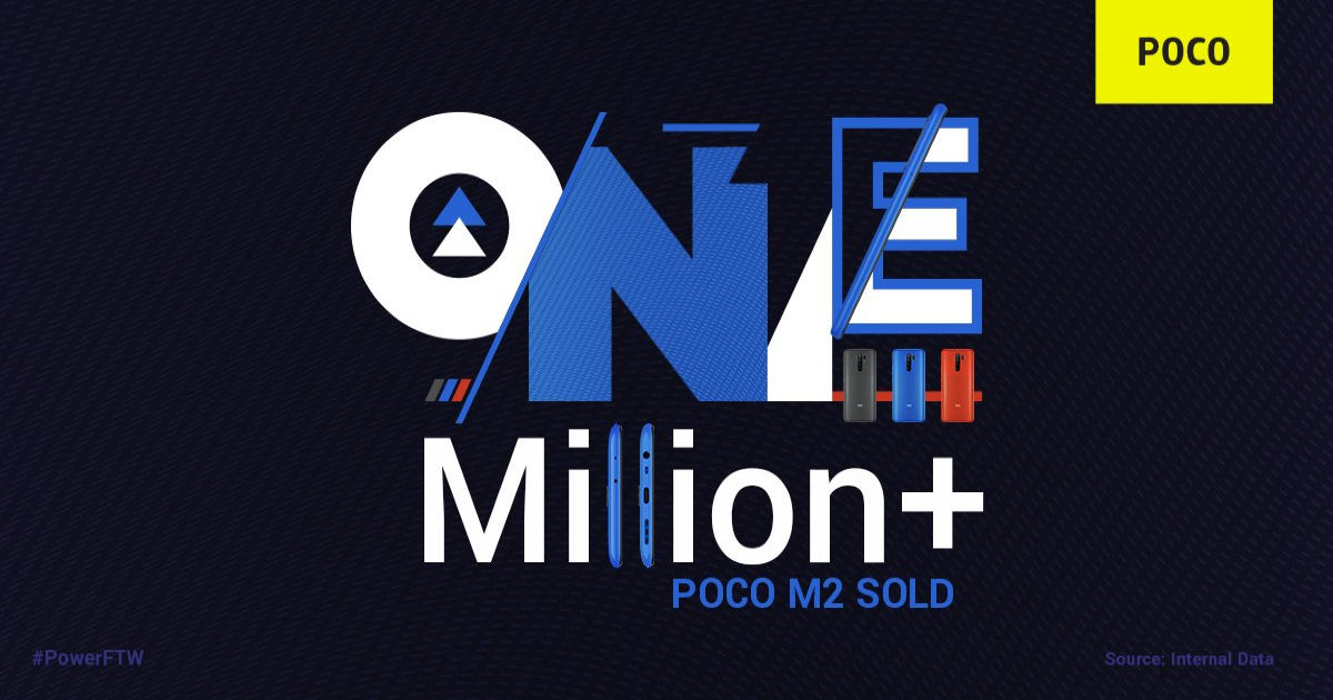 POCO M2 sales cross 1 million units in India