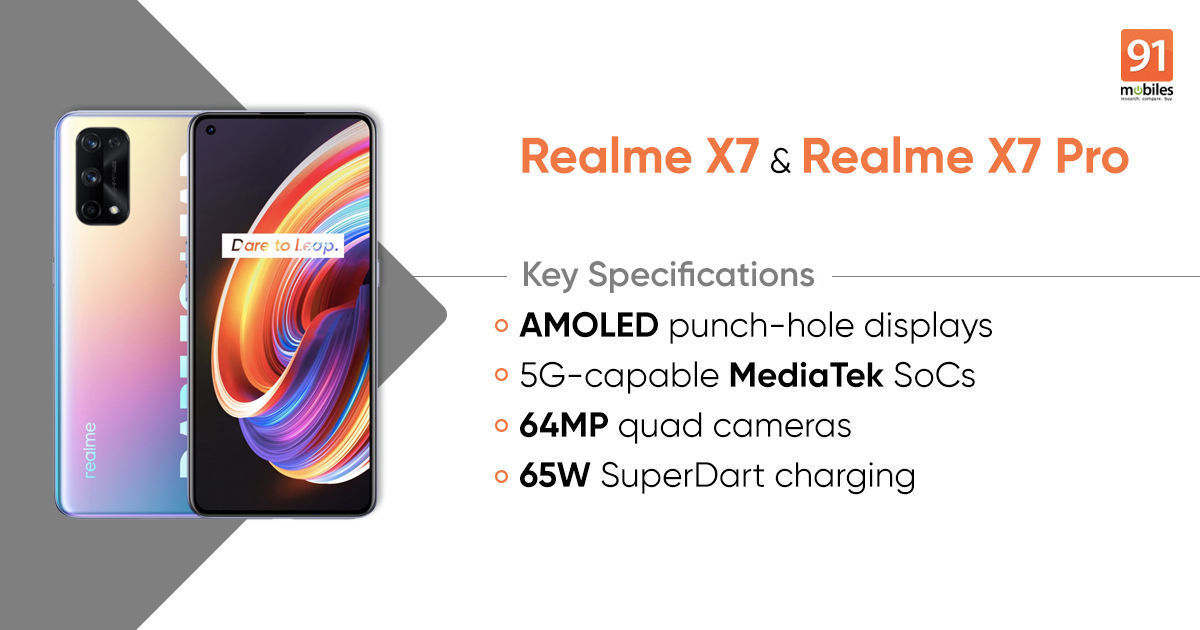 Realme X7, X7 Pro India launch date, prices, specifications, and more: all you need to know
