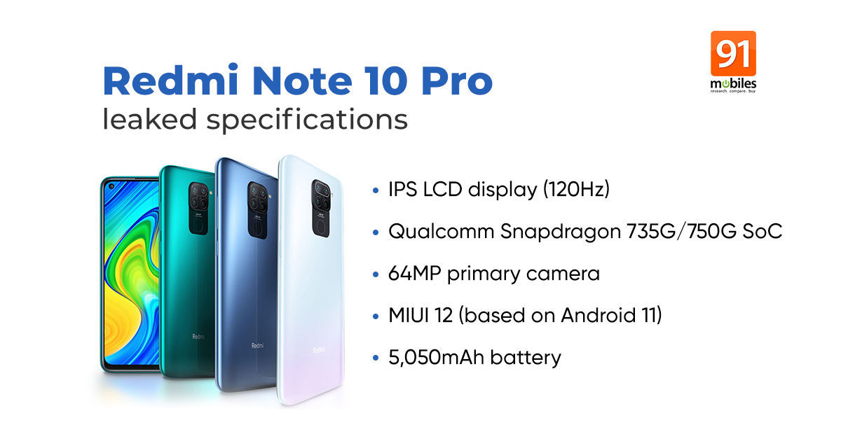 Redmi Note 10 Pro RAM and Storage for India