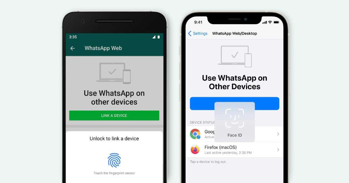 WhatsApp Web Biometric Feature