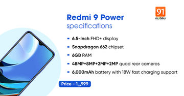 Redmi 9 Power 128GB 6GB RAM at Rs 9000, Redmi Mobile Phones in Raipur