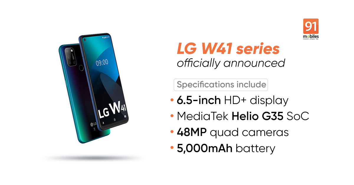 LG W41 series launched in India with 48MP quad cameras and 5,000mAh battery: price, specifications