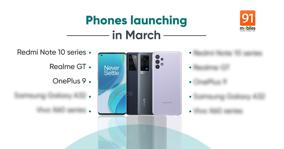 Smartphones launching in March 2021: Realme 8, Redmi Note 10, and more