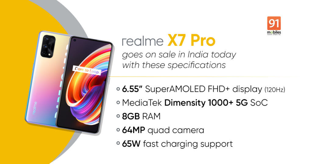 Realme X7 Pro on sale in India today