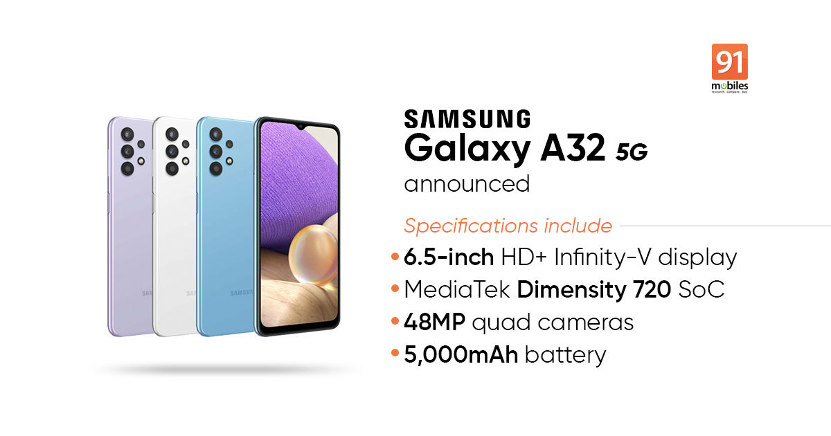 Galaxy A32 5G launched as the cheapest 5G phone from Samsung yet: price, specifications