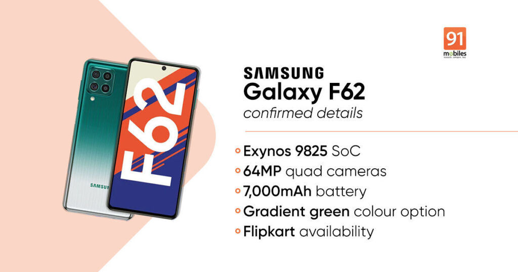Samsung Galaxy F62 price leaked