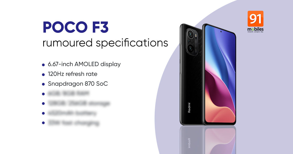 POCO F3 launch date, specifications, price in India, and more: here’s all we know so far