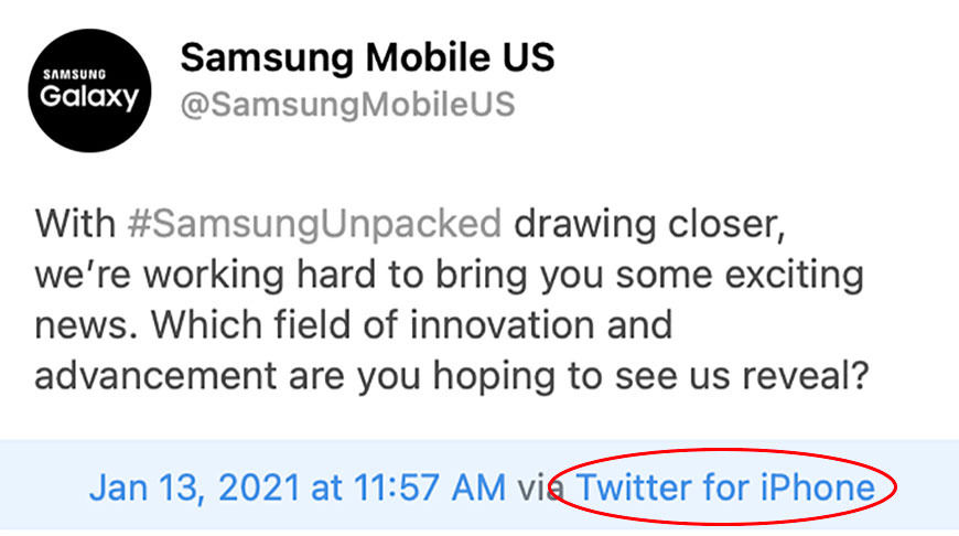 Samsung using iPhone