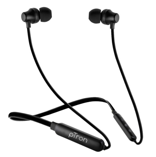 boult black beat wireless neckband earphones with mic