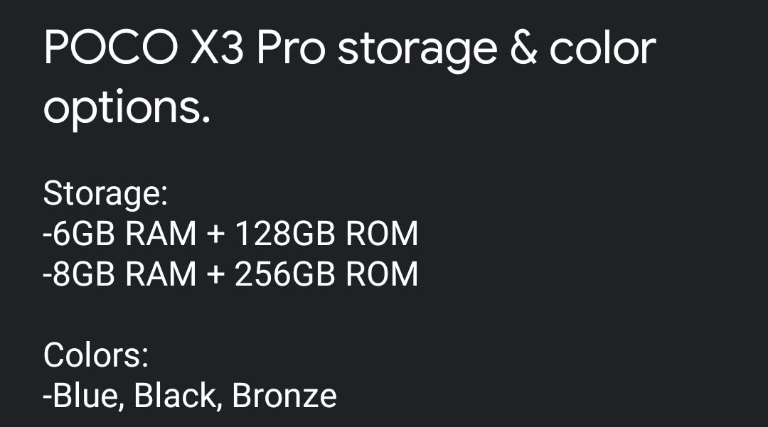 POCO X3 Pro