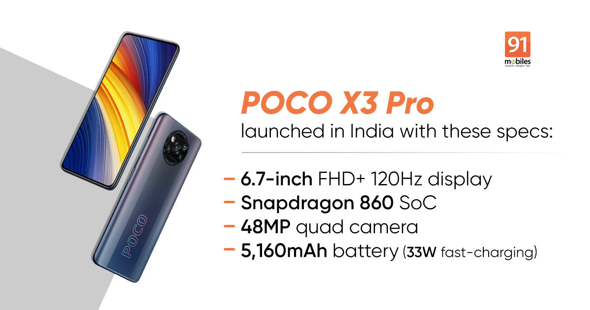 POCO X3 Pro with Snapdragon 860 SoC, 120Hz display, 5,160mAh battery launched in India: price, specs