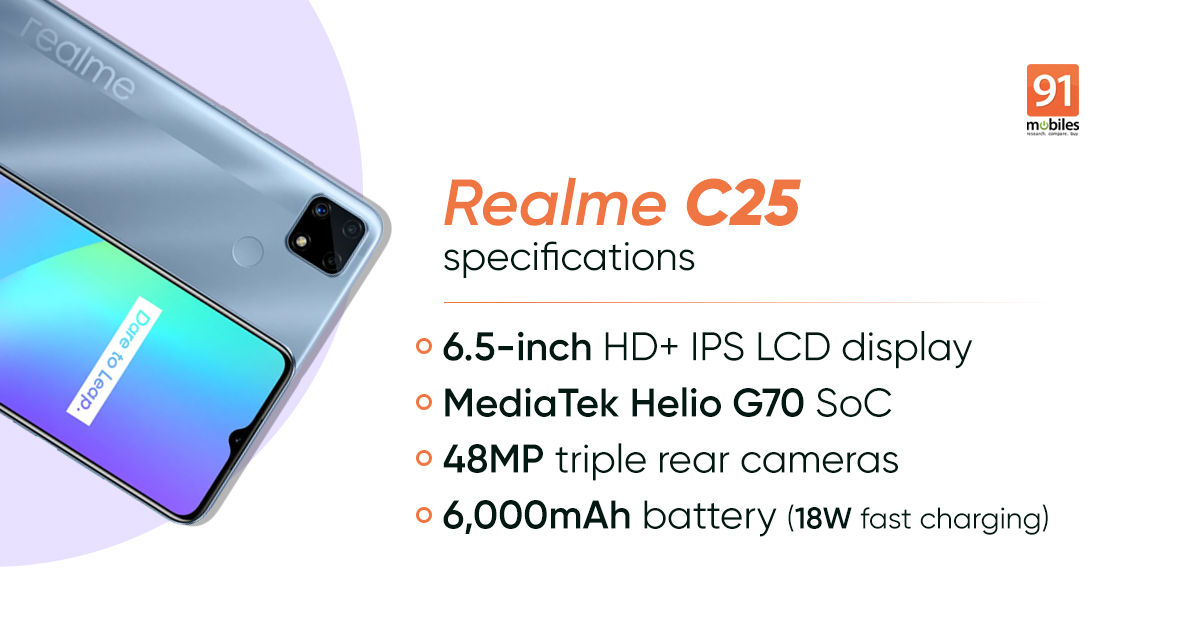 Realme C25 with 6,000mAh battery teased to launch in India soon: expected price, specs