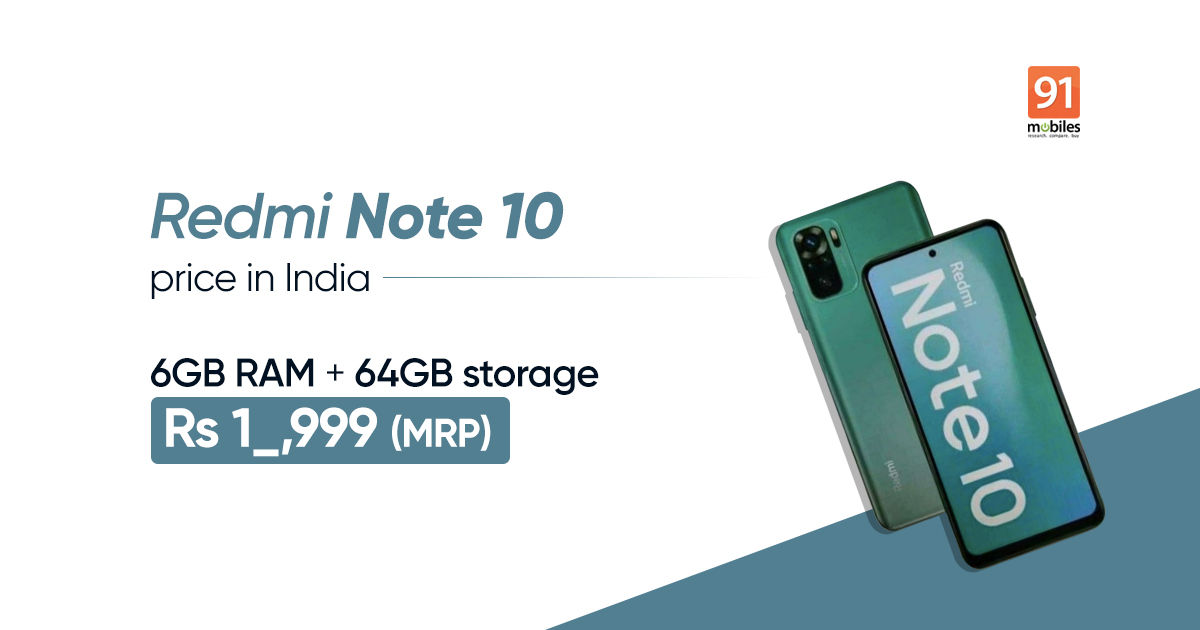Redmi Note 10 price in India leaked via retail box image ahead of Thursday’s launch
