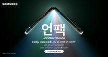 Samsung teases the next generation of foldables - to be unveiled at Galaxy Unpacked on July 26, 2023. Pre-reserve now #JoinTheFlipSide