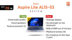 Acer Aspire Lite AL15-53 review: solid build quality, average battery life