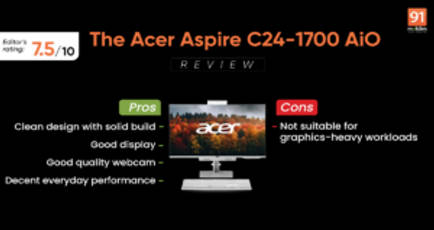 Acer Aspire C24-1700 AiO review: A stylish no-nonsense AiO for everyday use