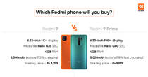 Redmi 9 vs Redmi 9 Prime