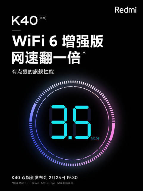 Redmi K40 Wi-Fi 6